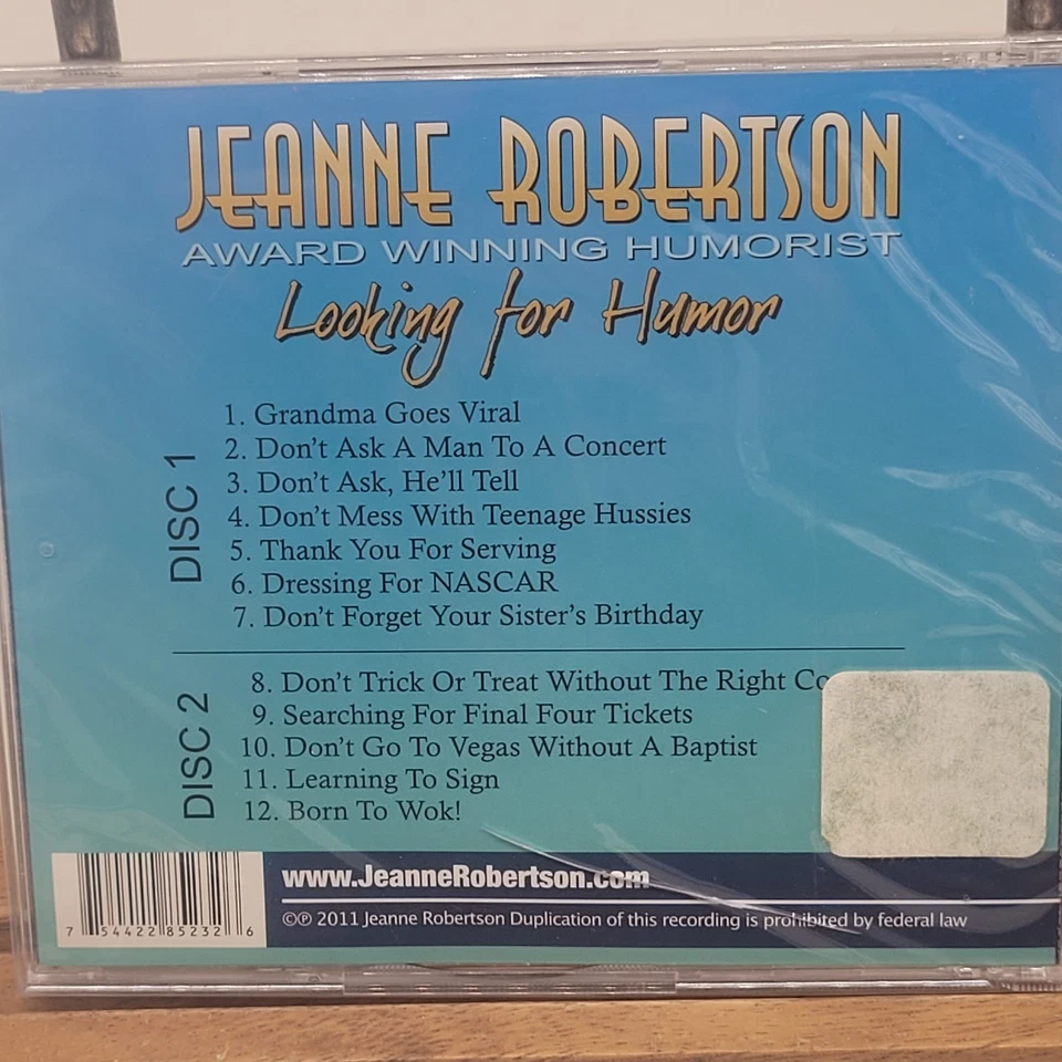New Sealed Jeanne Robertson Looking For Humor 2 CD Set Comedy Cracked Case - Image 2 of 3
