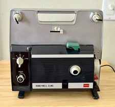 Honeywell Elmo 380 Portable 8mm/Super 8 Movie Projector Black/Gray w/ Box