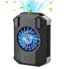10000mAh Portable Waist Fan with Charger  Flashlight - 3-Speed Strong Airflo...