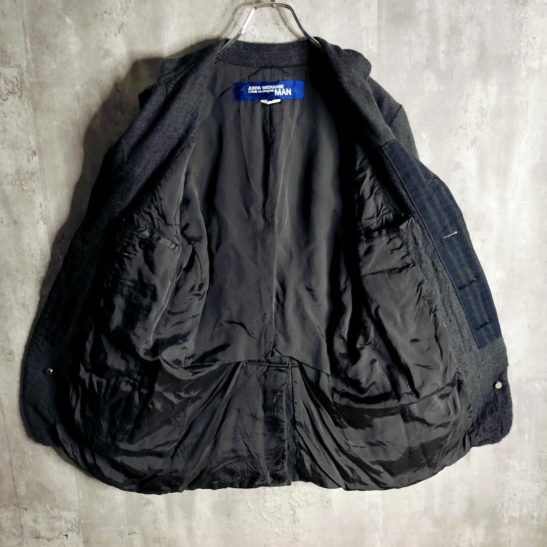 USED JUNYA WATANABE MAN FULLED PATCHWORK TAILORED… - image 11