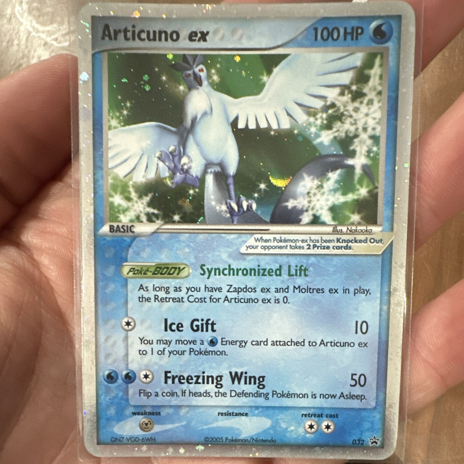 Articuno ex 032 Nintendo EX Promo Holo 100HP Basic English Pokémon TCG 2005