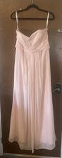David's Bridal Pink Stripeless Bridesmaid Dress Size 14