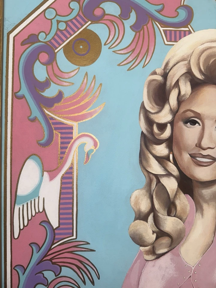 Pintura original enmarcada Dolly Parton Foto 3 de 4