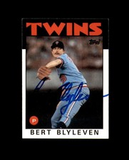 Bert Blyleven Signed 1986 Topps Minnesota Twins Autograph