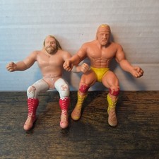 WWF LJN Thumb Wrestlers Hulk Hogan vs Big John Studd 1985 WWE