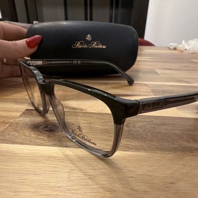 Brooks Brothers Black Full Rim Plastic Eyeglasses Designer with Case