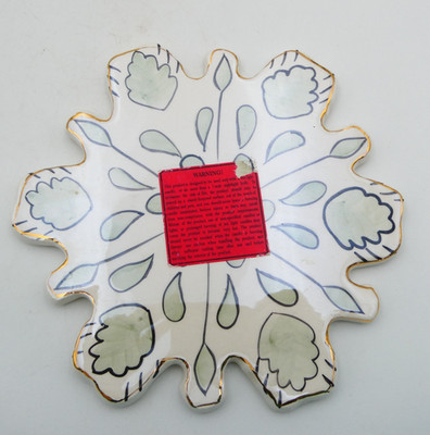 Blue Sky Clayworks Christmas Snowflake Trivet Candle Base Plate Heather Goldminc