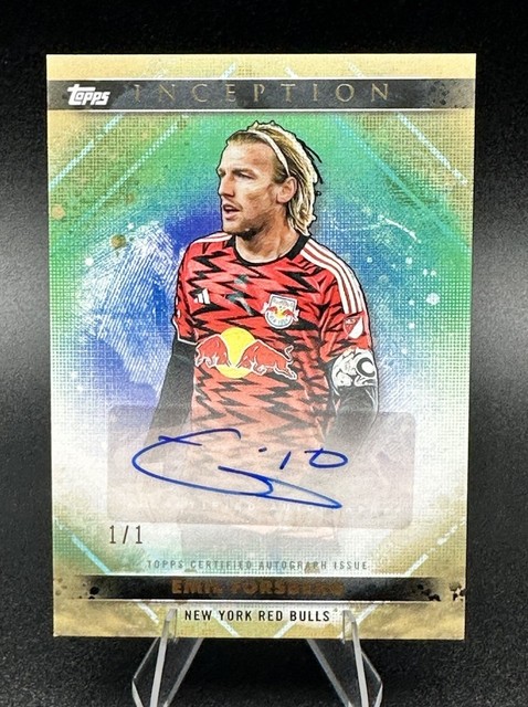 2025 Topps MLS Inception Emil Forsberg Gold AUTO 1/1 Red Bulls