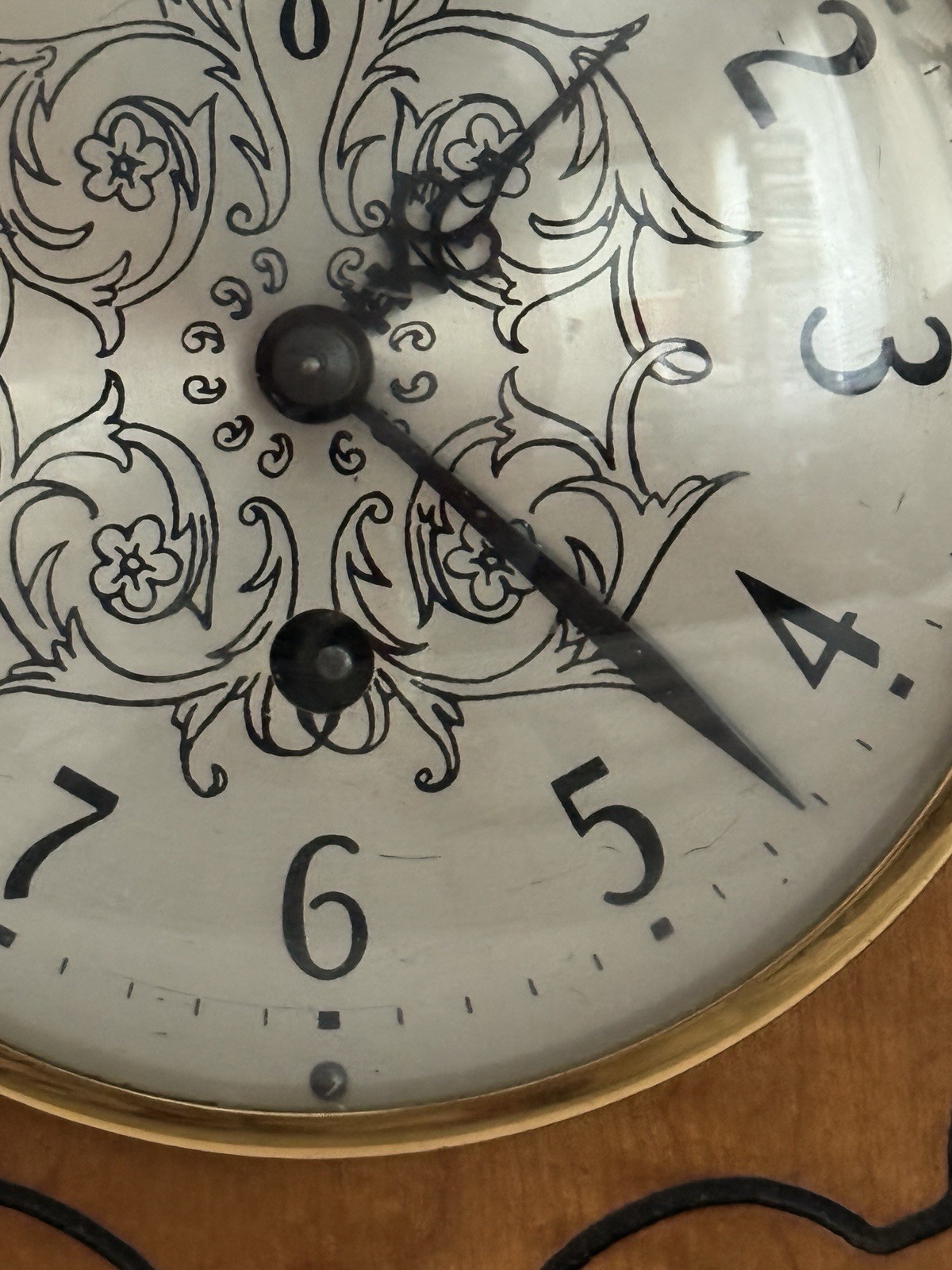 Vtg Herschede Model 166 Wall Clock No Key Hands Face Model Plate Parts REPAIR