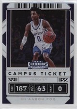 2020 Panini Contenders Draft Picks Variation Campus Ticket De'Aaron Fox #22 17t2