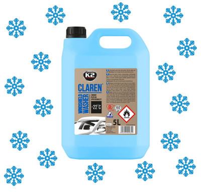 K2 Claren -22°C 5L Scheibenwischwasser Fertiges Winter-Scheibenwaschmittel