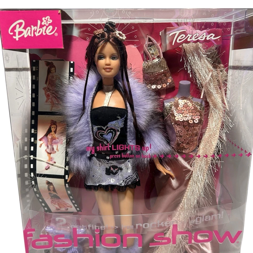 Barbie Desfile de Moda 2 Trajes Rocker a Glam Teresa Nuevo en Caja Y2K Foto 3 de 4