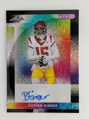2024 Leaf Vivid #BA-DS2 Dorian Singer Autographs Mojo Black #/5