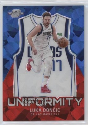 2023 Contenders Optic Uniformity Red Cracked Ice Prizm /175 Luka Doncic #11 hs9