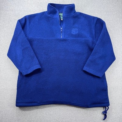 Vintage 90s Ralph Lauren 1/4 Zip Fleece Pullover Mens S Royal Blue Polartec USA