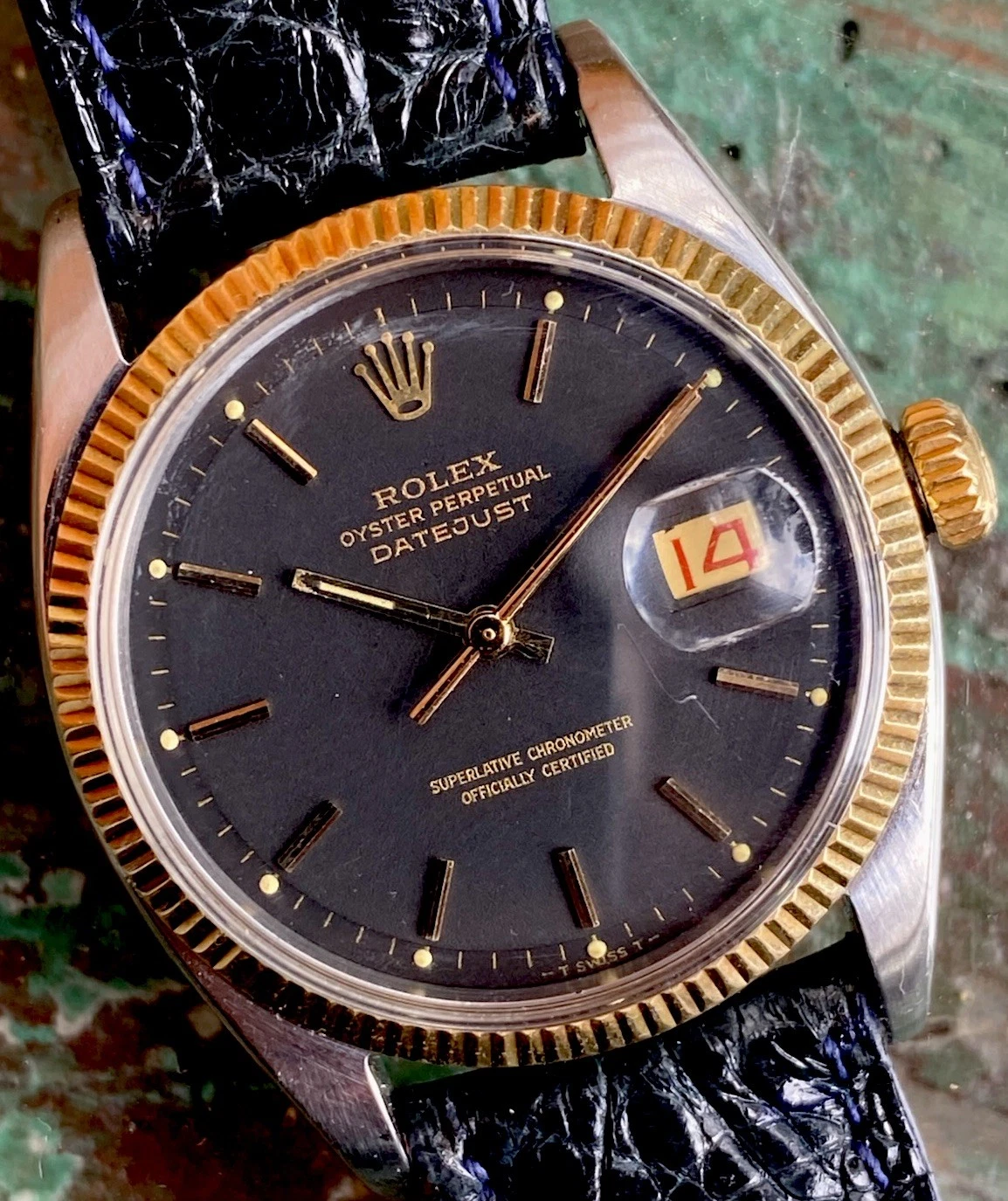 Rolex — Rolex Datejust Men’s Watch SS 18k 36mm Automatic Roulette Calendar 1958 Ref 6605