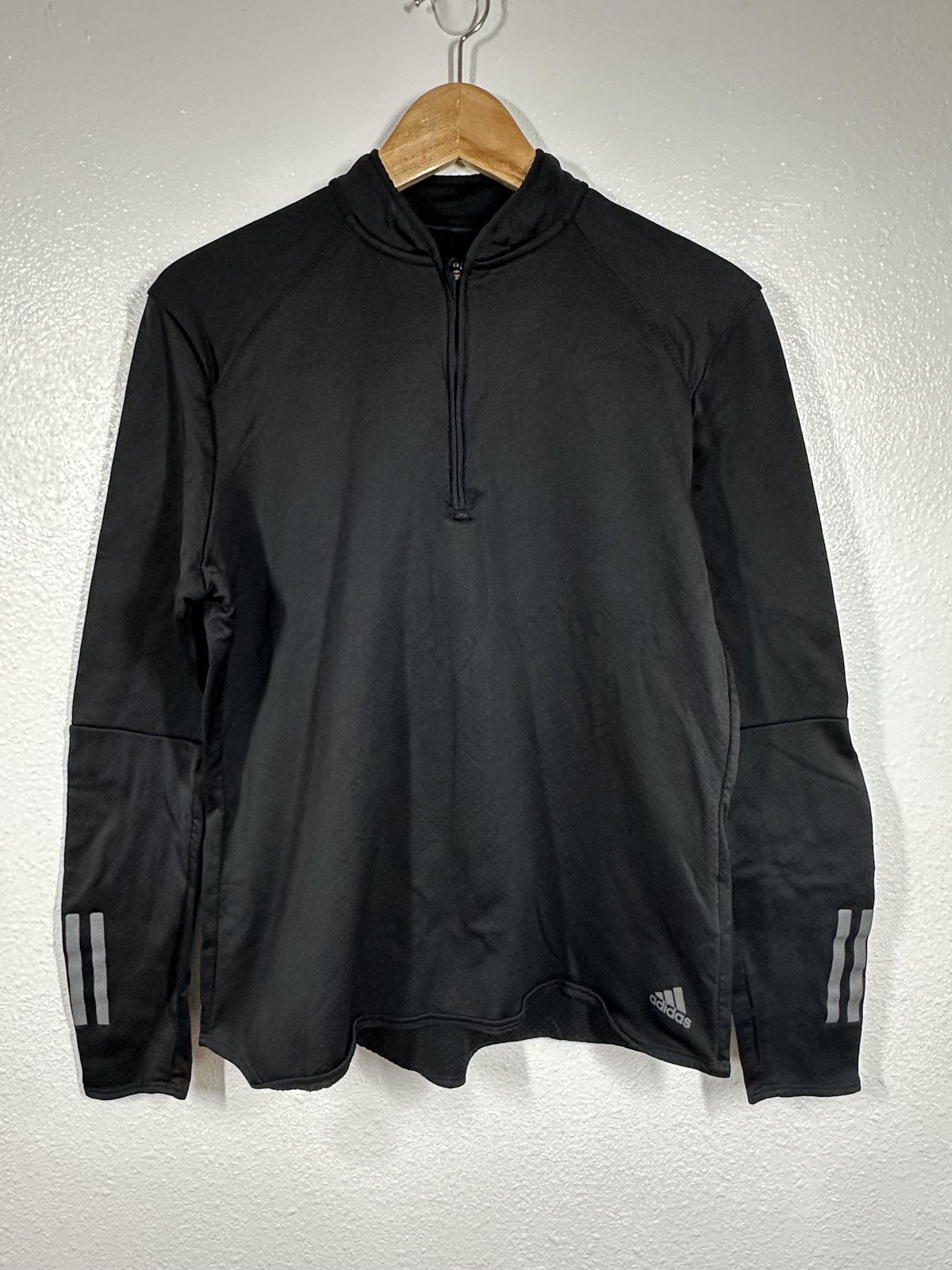 Adidas Pullover Women’s Large Black ClimaWarm Energy Running Half Zip Athletic