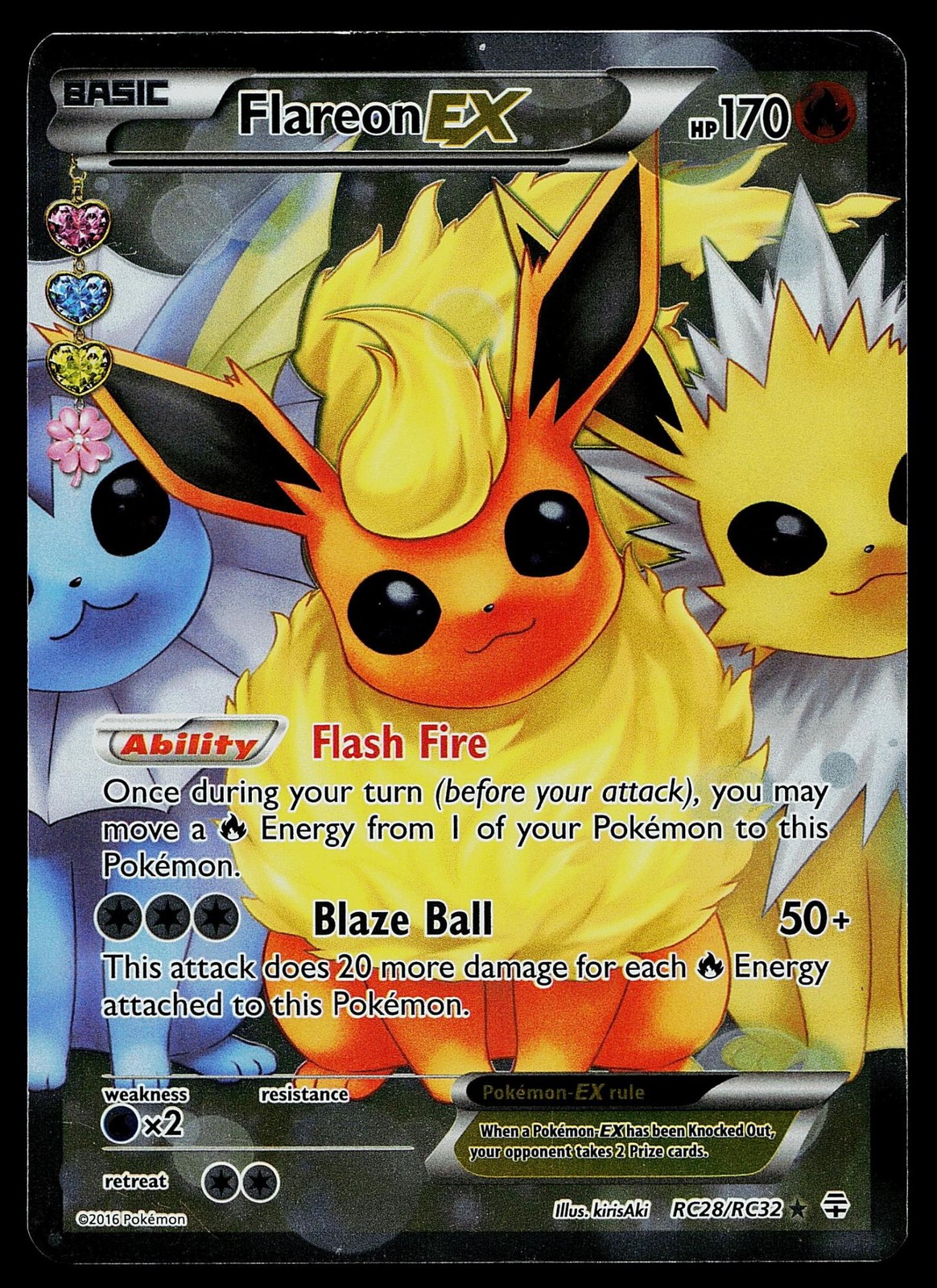 Pokemon Card - Flareon EX Generations RC28/RC32 Ultra Rare