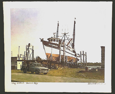 Owners Copy ''Dry Island'' -Autograph Print by Ft Worth Tx Artist Ronald Thomason