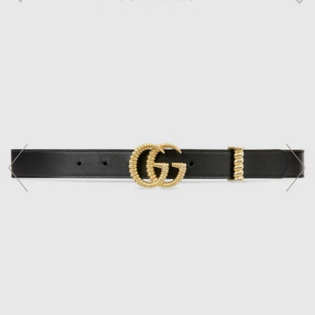 Ceinture GUCCI logo Gg femme noir