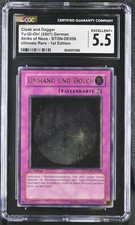 YuGiOh Cloak Dagger 2007 Strike Neos CGC 5.5 STONDE059 German Ult Rare 1st Ed