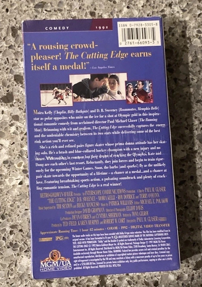 THE CUTTING EDGE (VHS, 1992) NEW, Sealed Foto 4 de 4