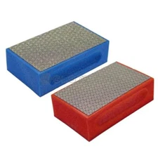 KIT 2 DIAMOND HAND PADS SMOOTHING EDGES MARBLE GLASS PORCELAIN MONTOLIT DT262