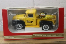 First Gear 1956 Ford F-100 Pickup Truck Yellow Diecast CALS CUSTOM REPAIR NEW H7