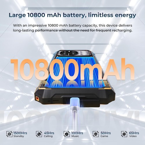 HOTWAV Cyber 13 Pro Outdoor Smartphone 10800mAh 20GB+256GB Android Handy 4G IP68 - Imagen 5 de 9