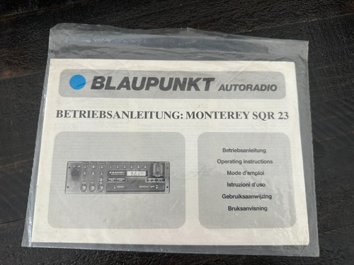 Blaupunkt Porsche 911 928 Monterey SQR23 Owners Manual Radio Original SQR 23 - 第 6/6 張圖片
