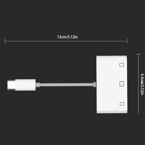 3 in 1 Card Reader for Type C Interfaces Card Reader Adapter Reads SDTFCF Card - 第 8/8 張圖片