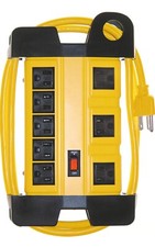 Prime Wire Cable PB801130 Power Strip Box Black Yellow Heavy Duty 14/3 Cord