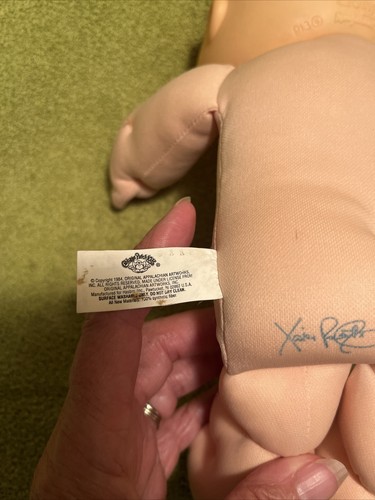Cabbage Patch Doll 1990 1st Edit. Brown Eyes Caucasian Dimple, Bald,Nude Signed - Picture 6 of 13