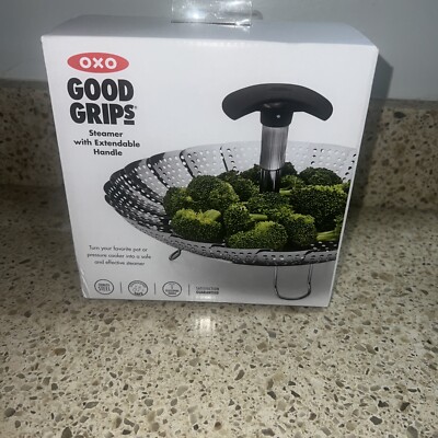 New! OXO Good Grips Stainless Steel Steamer with Extendable Handle
