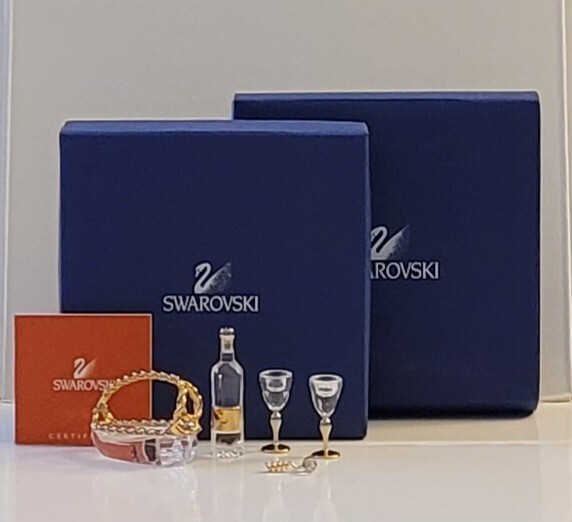 SWAROVSKIフィギュアワインセット Swarovski Crystal Wine Set | eBay