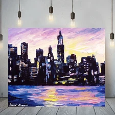 Leonid Afremov GOTHAM 24"x24" LIMITED EDITION GICLEE ORIGINAL