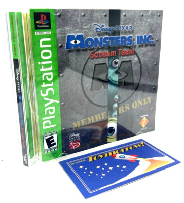 Sony PlayStation PS Monsters Inc Scream Team Greatest Hits EMPTY Case w/ Manual