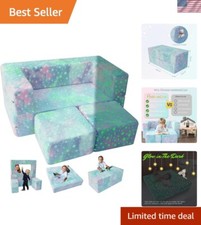 Colorful Star Glow-in-the-Dark Kids Couch - Safe and Versatile Play Furniture