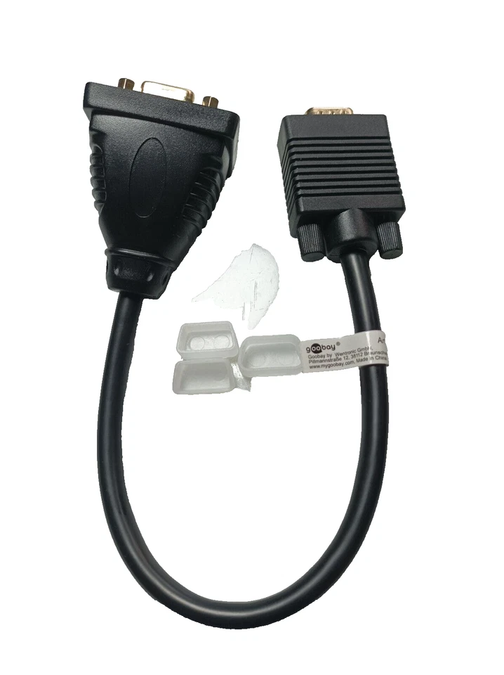 S VGA Y Verteiler SVGA Splitter Stecker 2 Buchse Kupplung 15pol PC Monitor 🔸🔹 - Bild 2 von 2