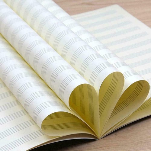 18 Sheets Blank Music Manuscript Writing Paper Book 255mm*185mm Notebook= - Foto 4 di 6