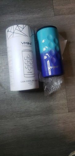 Vmini Slim Dosenkühler Becher 12 Unzen Getränkehalter - türkis & blau