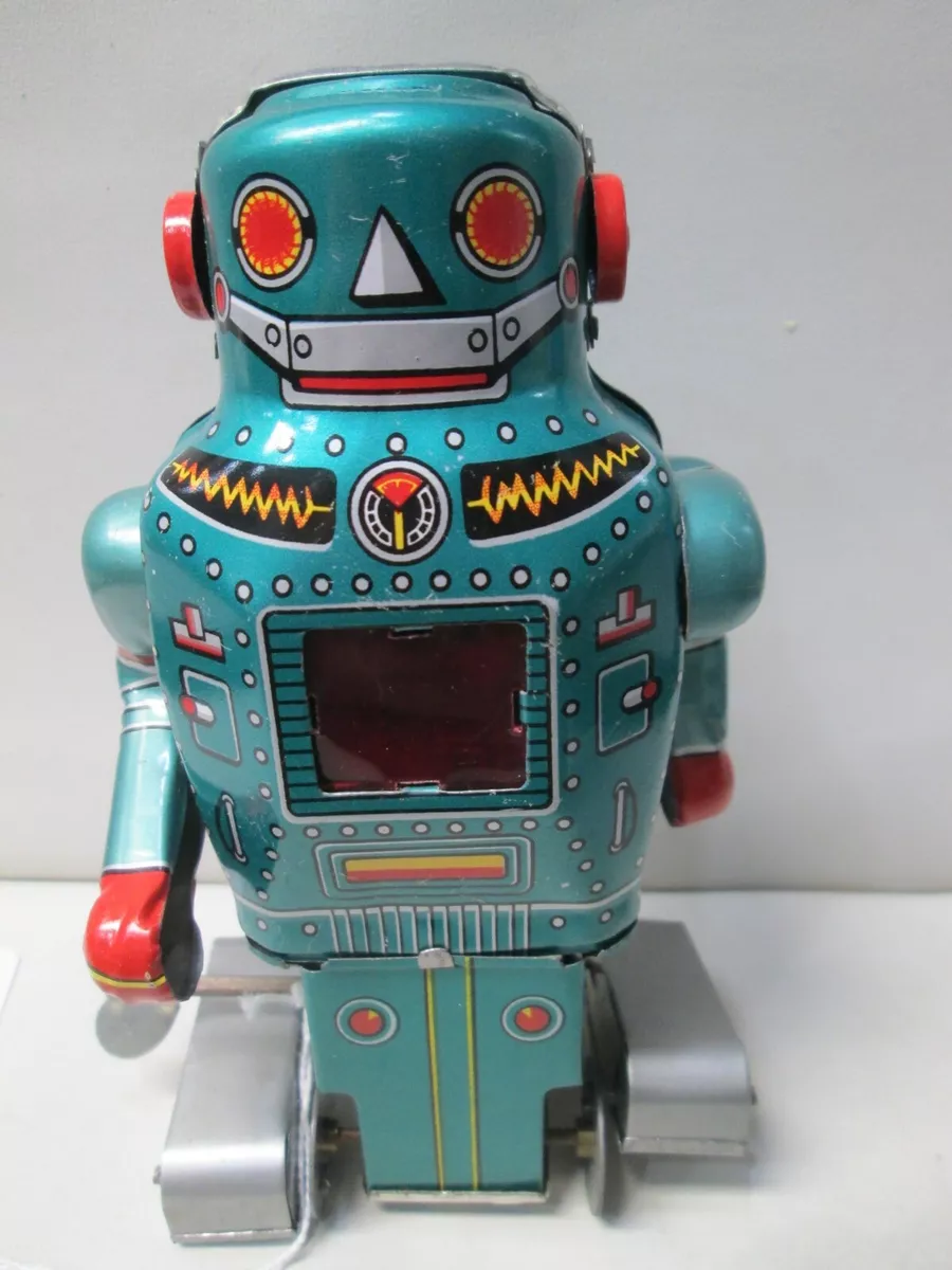 Vintage Japan Tin Wind Up Robot Toy 8