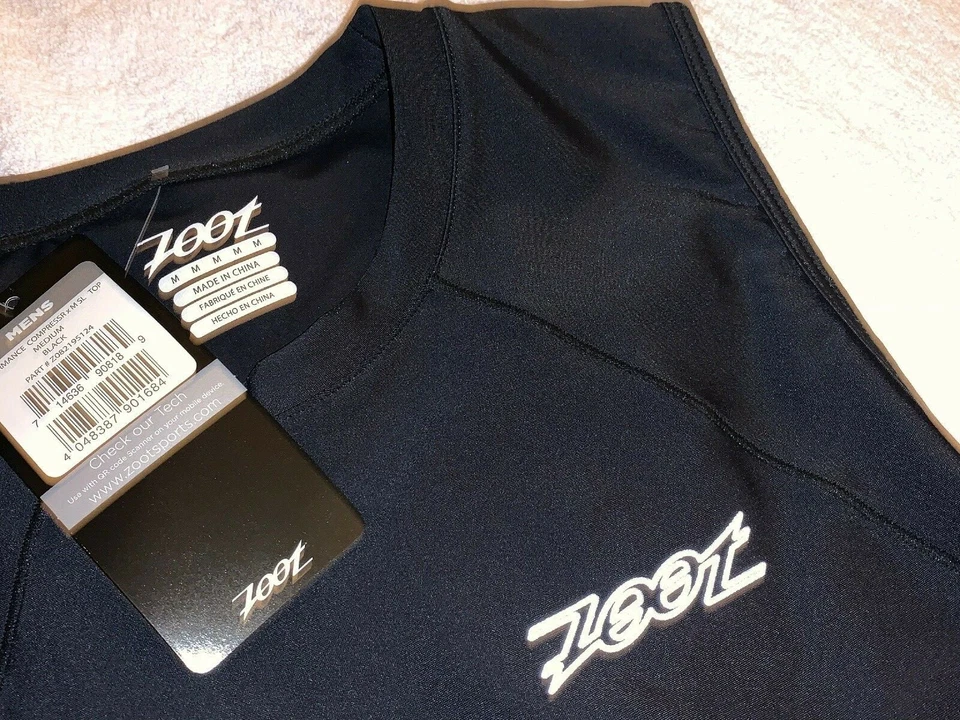 Top Zoot Performance CompressRx SL Seamlink ajuste elástico negro para hombre mediano nuevo Foto 4 de 4