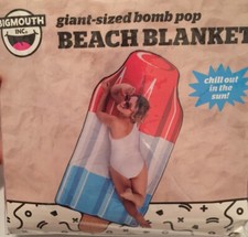Giant Sized Rocket Bomb Ice Pop Beach Blanket Novelty Print 84.5 x 38 Sun Fun