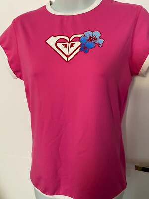Roxy Paradise Heart of Surfing UVTECH Pink & White Logo size 12 | eBay