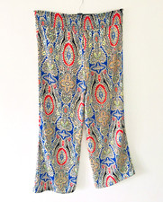 Boho Festival Summer Trousers Wide Leg Size 14 Multicoloured by Clothes Minded
