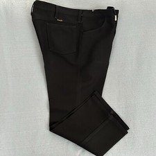 Vintage Wrangler Mens Polyester Pants Black 82BK Size 38x30 USA