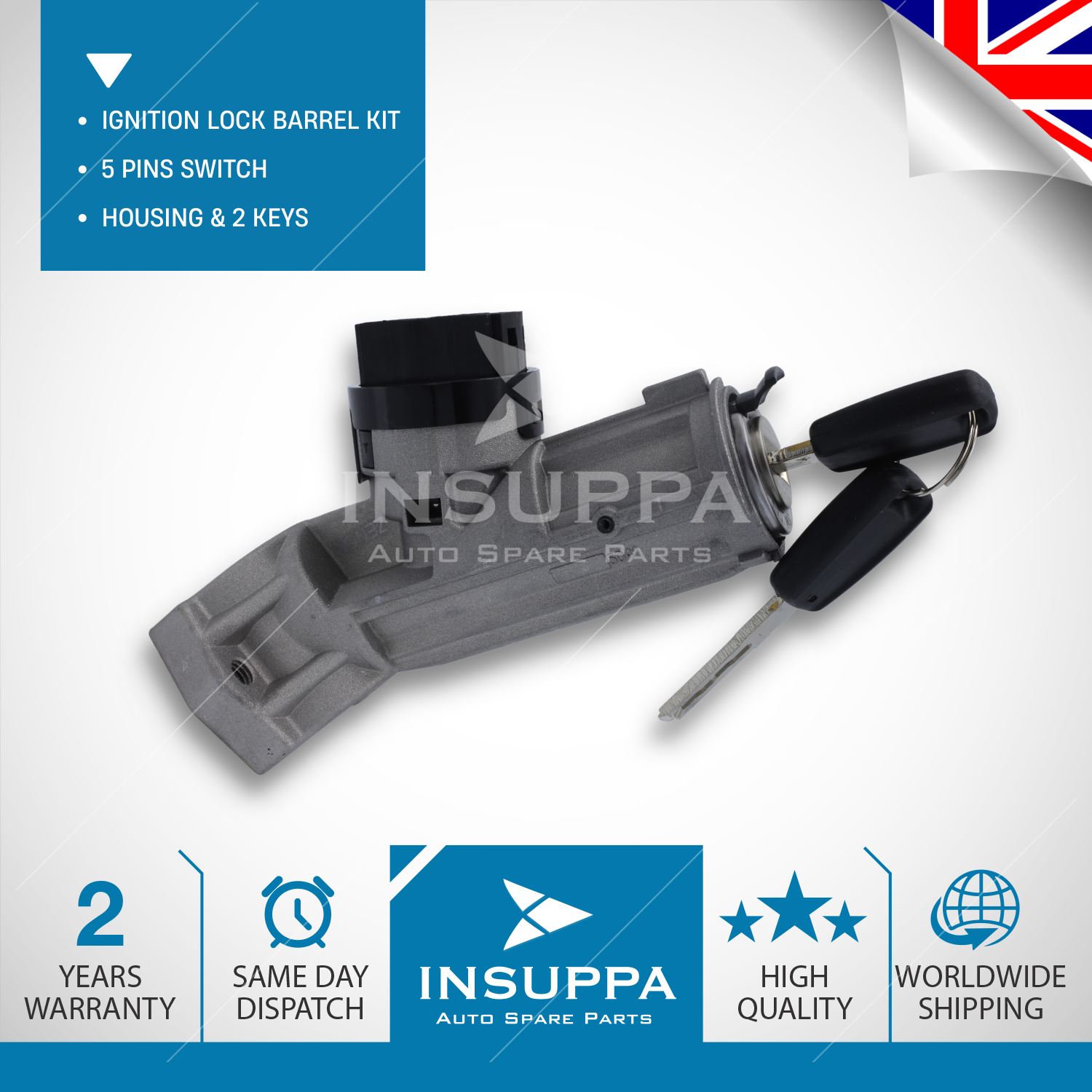 I S B Lock Sr Pt B Cn R Fiat 2 Keys ￡7.06