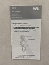 Official Nintendo Wii Remote Instructions Operations Setup Manual Only 