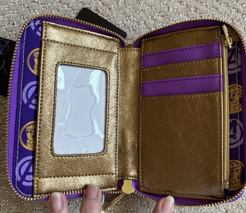 Loungefly Marvel Shine Thanos Gaunlet Zip Around Wallet - Picture 4 of 5